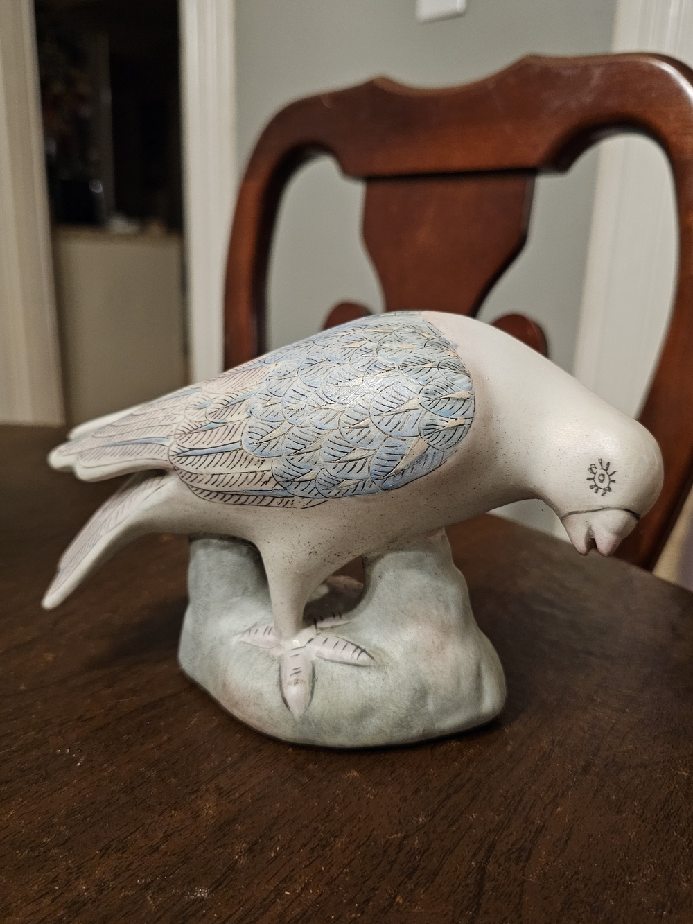 Beautiful Vintage WBI China Hand-Painted Porcelain Dove Figurine